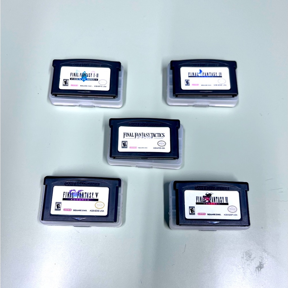 Set of GBA Final Fantasy Games: I & II Dawn of Souls, IV, V, VI & Tactics 1 LEFT